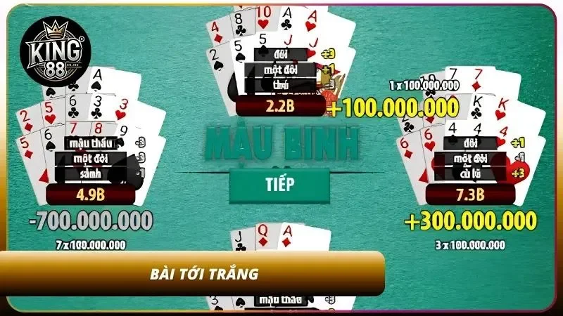Luật bài tới trắng nhận thưởng lớn